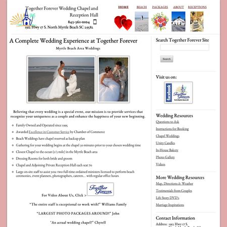 Together Forever Wedding Chapel North Myrtle Beach Sc
